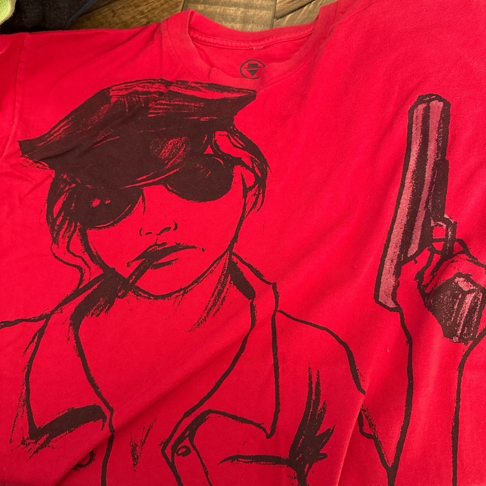 William Rast Red Graphic Tee